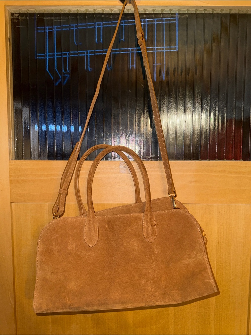 CLAUDIA Firenze Italy Tote Satchel/Shoulder Bag - Couro (Cognac) Suede